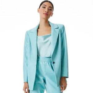 Alice + Olivia Dunn Vegan leather Blazer